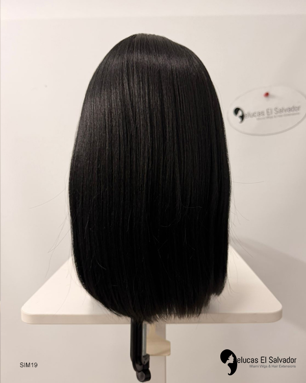 Peluca Cabello Negro - Imagen 3