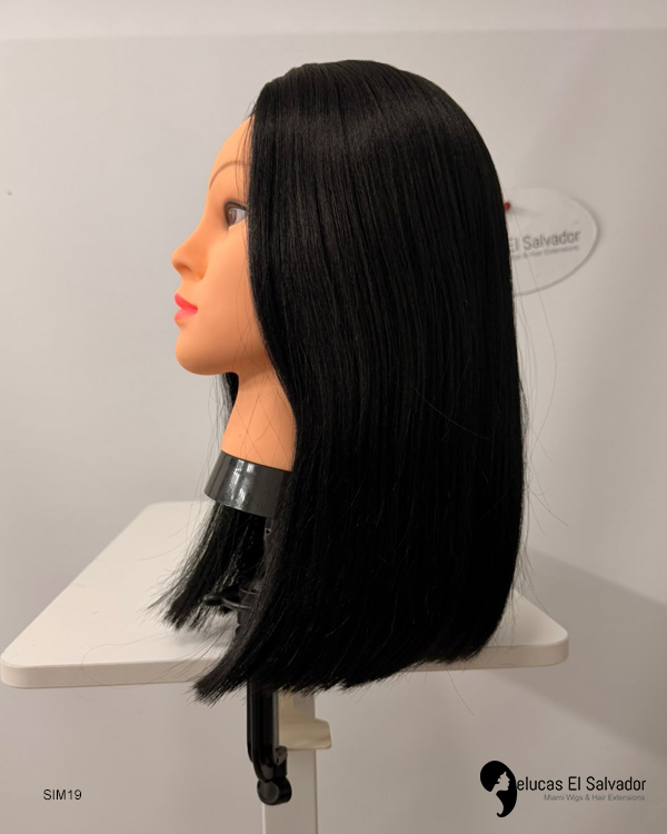 Peluca Cabello Negro - Imagen 2