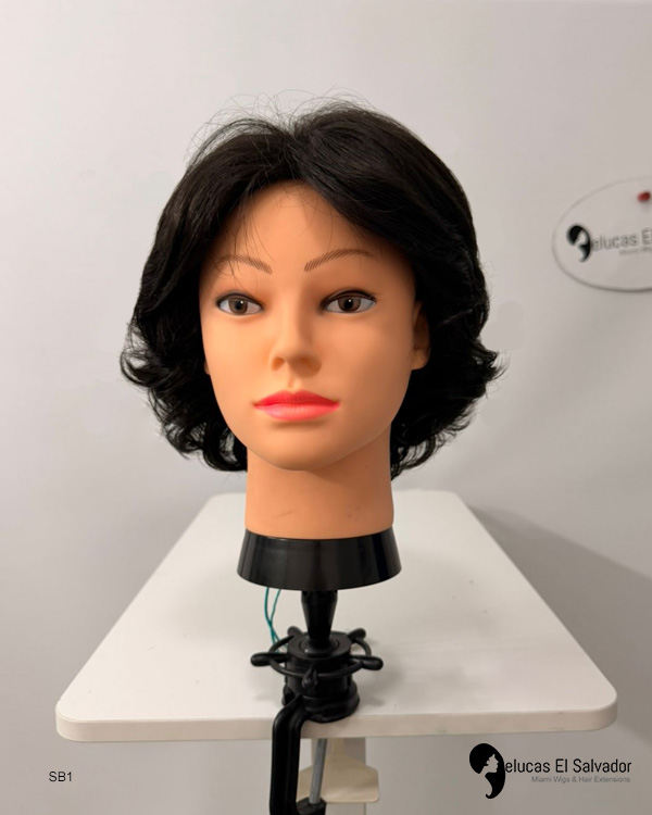 Peluca Corta - Cabello Negro