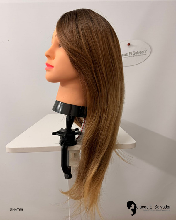 Peluca Cabello Castaño a Rubio - Imagen 2