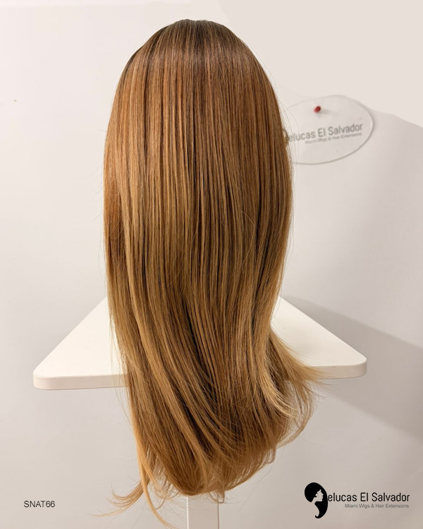 Peluca Cabello Castaño a Rubio - Imagen 3