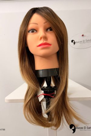 Peluca Cabello Castaño a Rubio